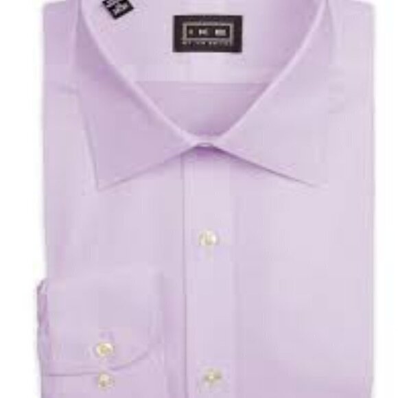 Set of Two Men's Dress Shirts Lilac and Light Yellow Regular Fit 16 34/35 - Picture 9 of 15